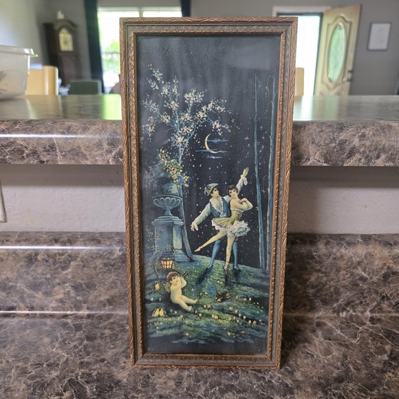 Other - VTG Ballerina By Moonlight Framed Art Print